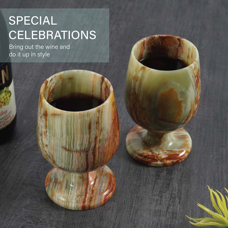 Marble Wine Glasses Set of 2