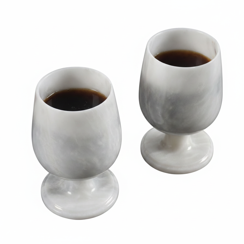 Marble Wine Glasses Set of 2