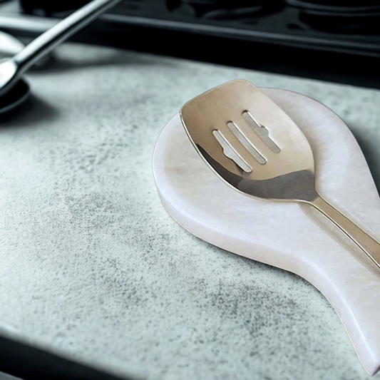 Marble Spoon Rest - Handmade Utensil Rest