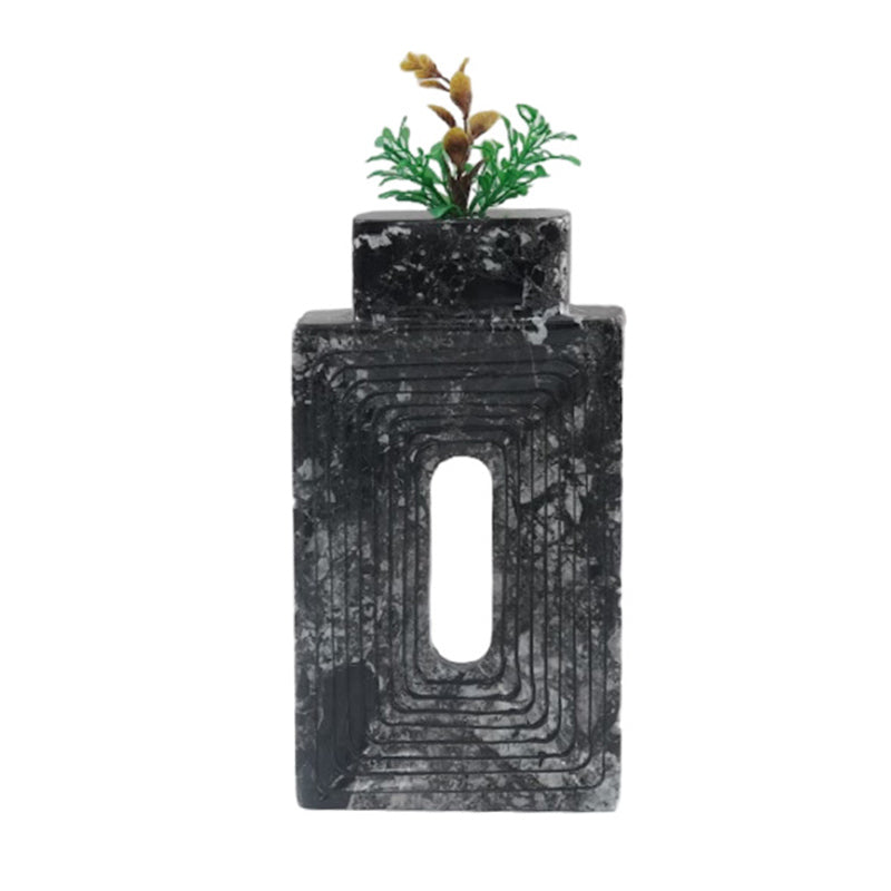 Vase Square shape with lines Set