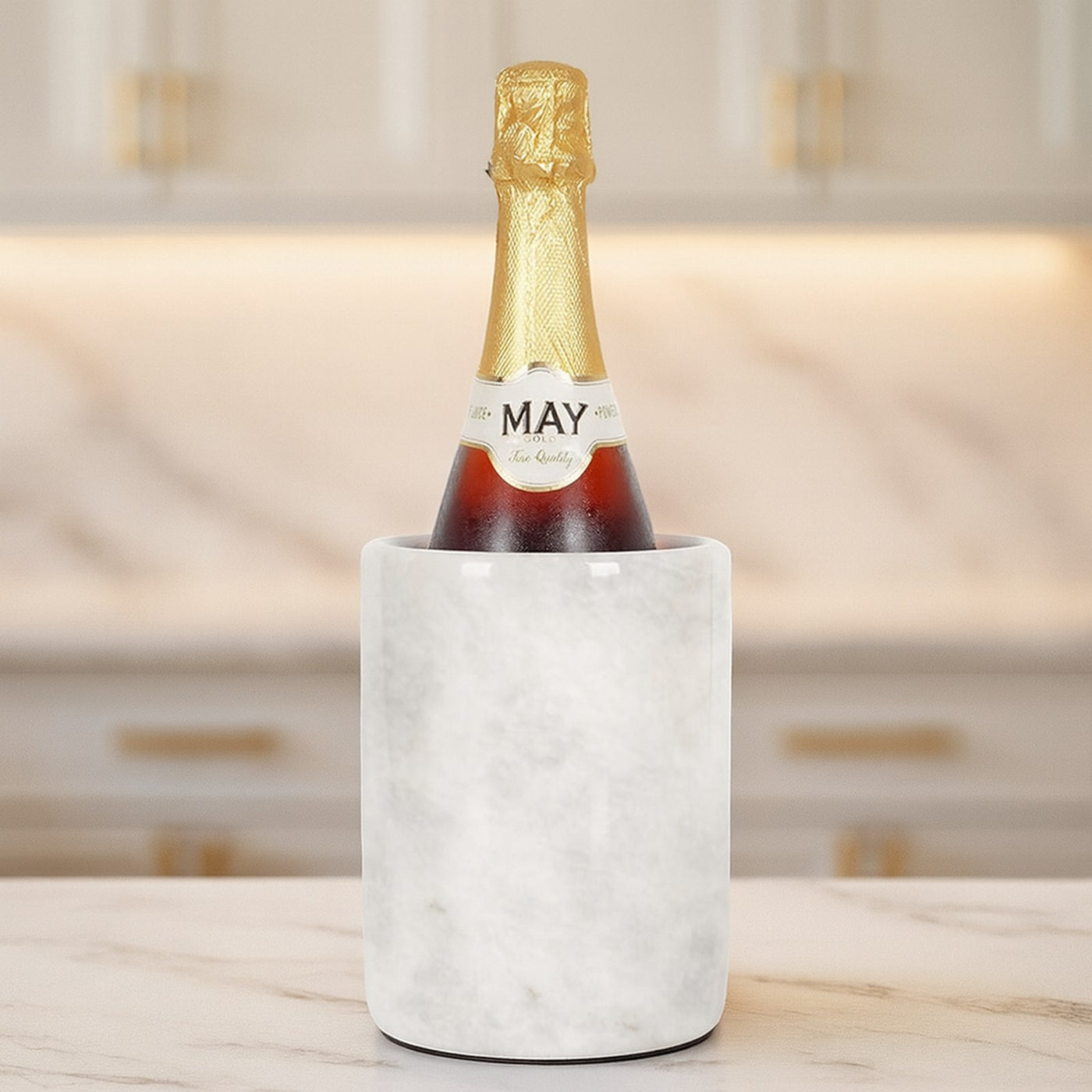 Wine Chiller handmade marble decor - Wine Chiller lifestyle