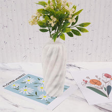 White & Black Marble Twisted Vase