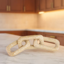3 link chain travertine handmade marble decor - 3 link chain travertine lifestyle