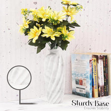 White & Black Marble Twisted Vase