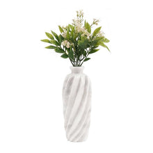 White & Black Marble Twisted Vase