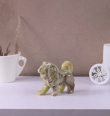 Pièce de décoration animale en marbre (Lion)