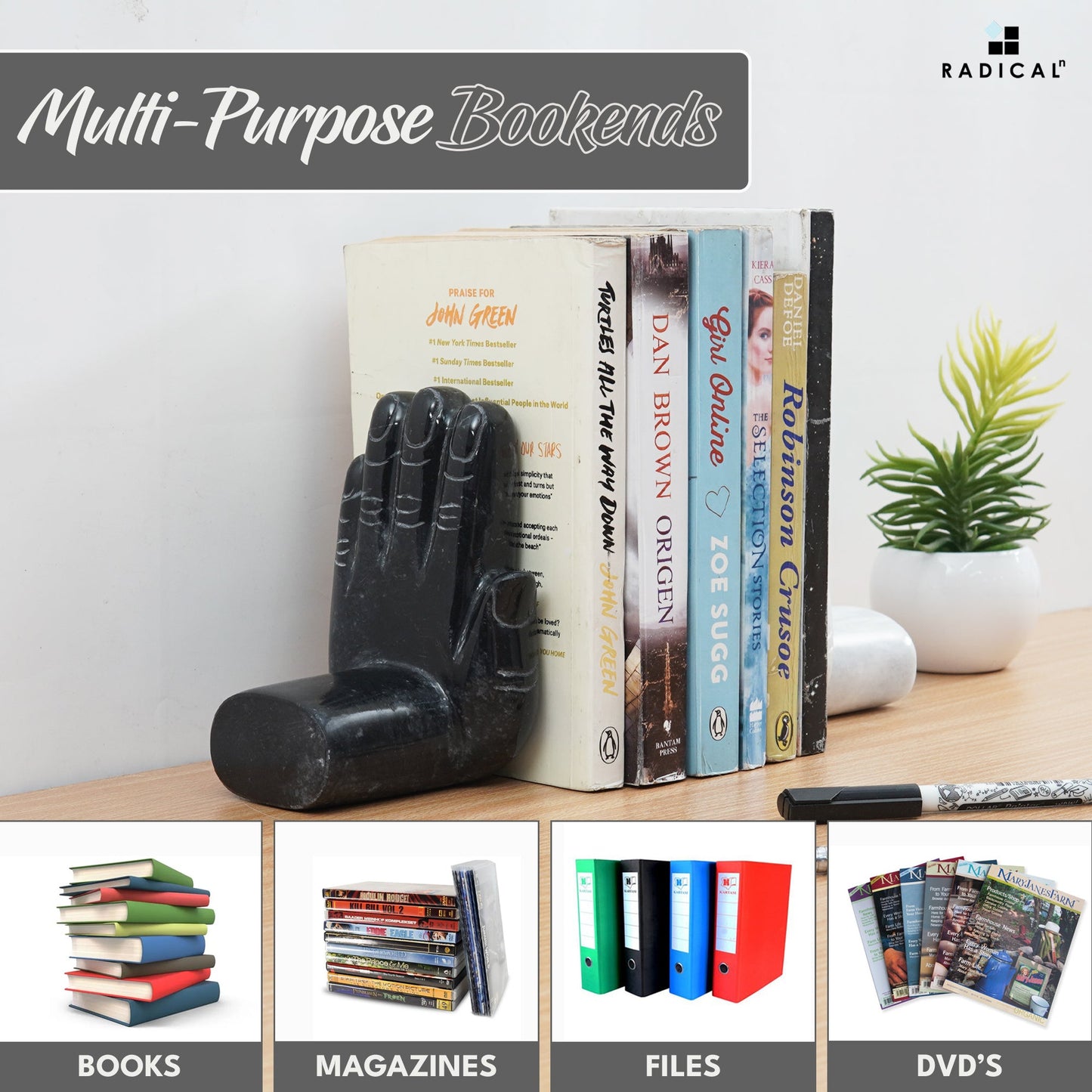 Bookend Set of 2 - Hand