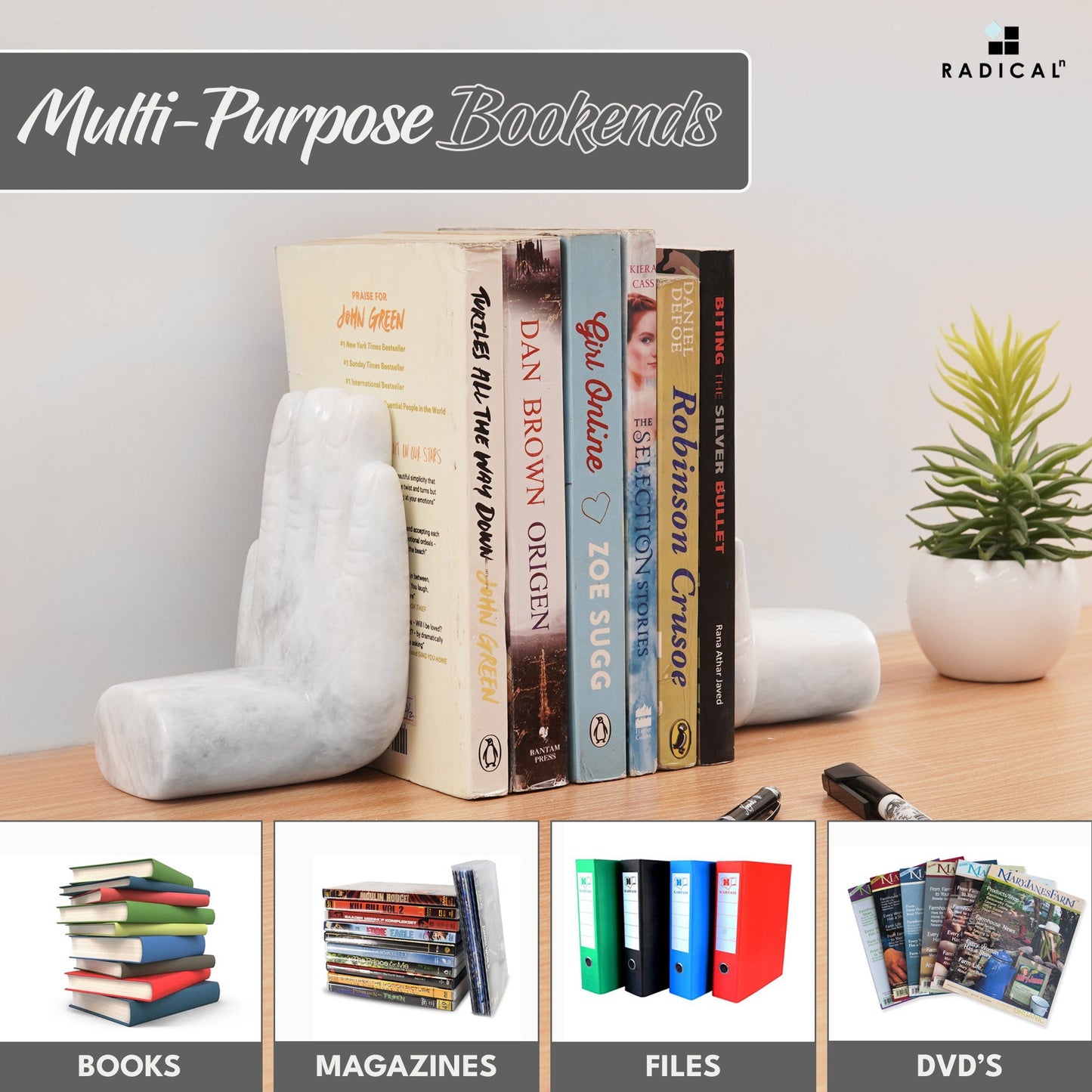 Bookend Set of 2 - Hand