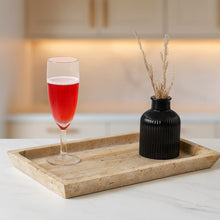 Rectangle tray travertine handmade marble decor - Rectangle tray travertine lifestyle