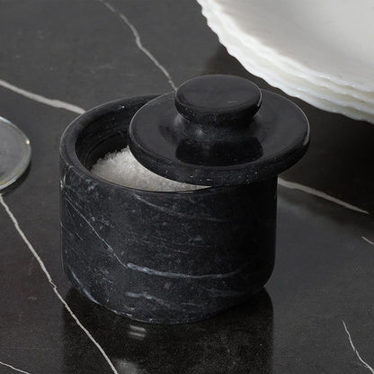 Handmade Marble Salt Cellar With Lid