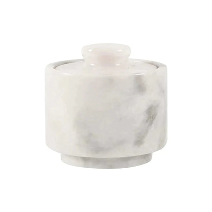 Handmade Marble Salt Cellar With Lid