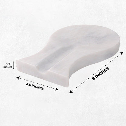 Marble Spoon Rest - Handmade Utensil Rest