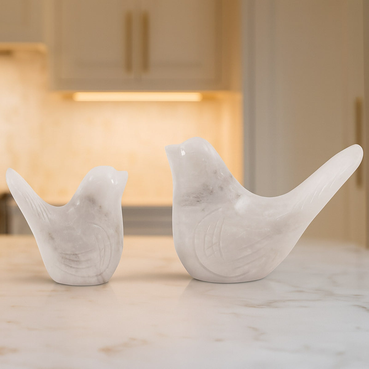 love birds handmade marble decor - love birds lifestyle