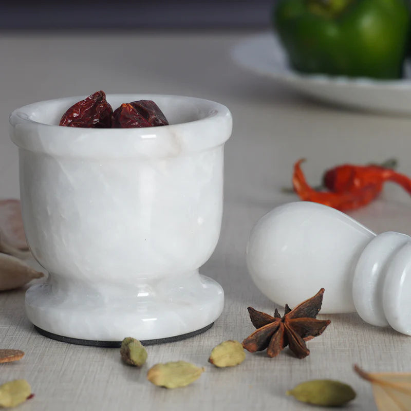 Mortar and Pestle Handmade Marble Crusher