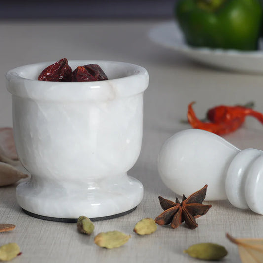 Mortar and Pestle Handmade Marble Crusher