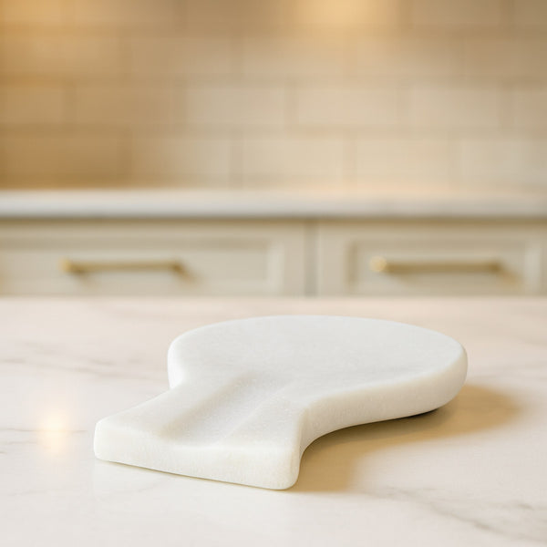 Marble Spoon Rest - Handmade Utensil Rest