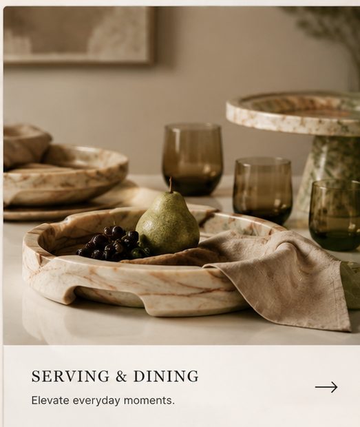 Marble serving and dining collection